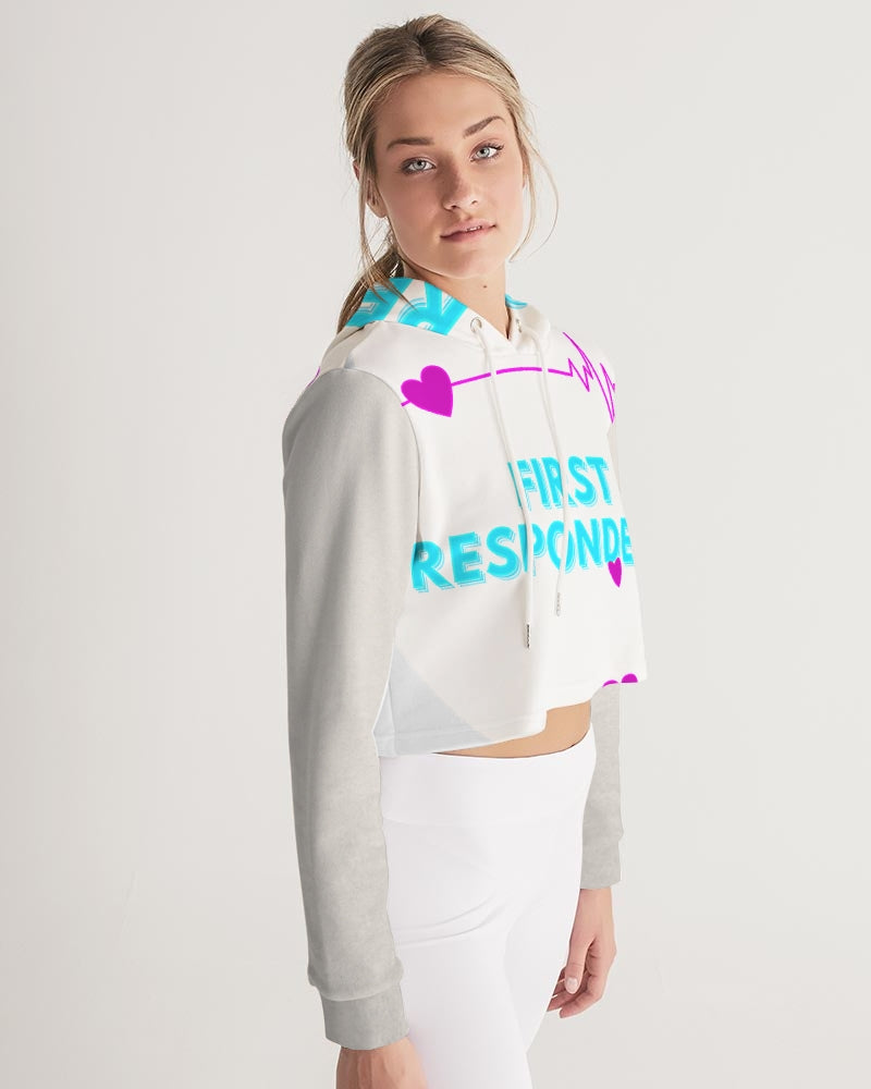 Women's Cropped Hoodie-First Responders