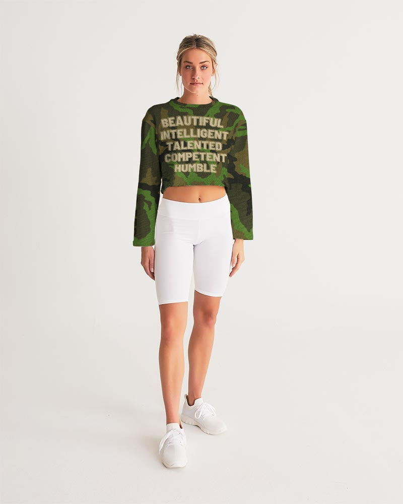 Your Camo Women's All-Over Print Cropped Sweatshirt