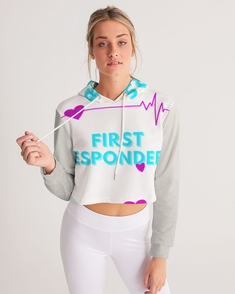 Women's Cropped Hoodie-First Responders