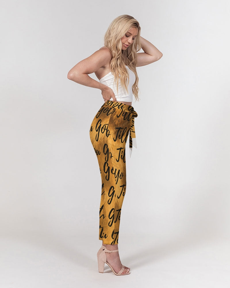 Yo-Cheetah Women's Belted Tapered Pants