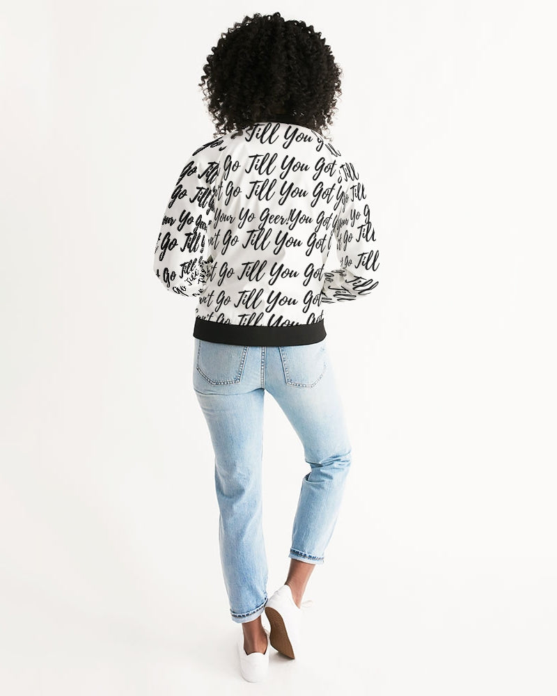 VR LOGO White Women's Bomber Jacket