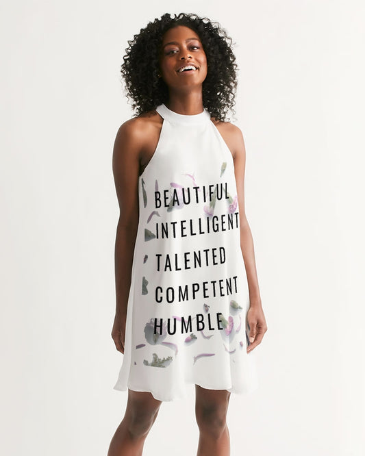 Women's Halter Dress-Beautiful B*%$h