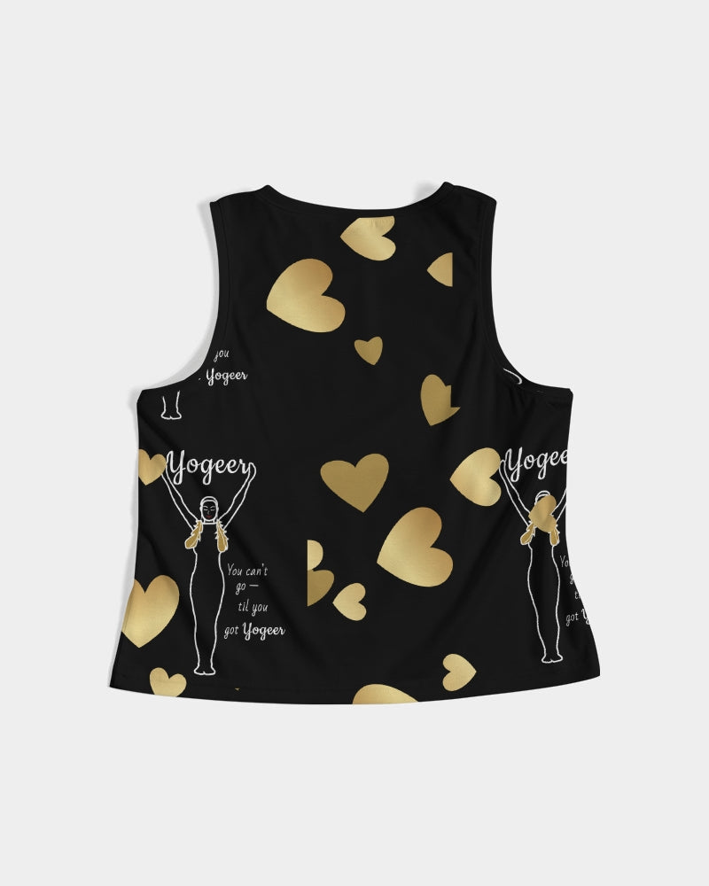 Women's Cropped Tank-Just Your Black Background