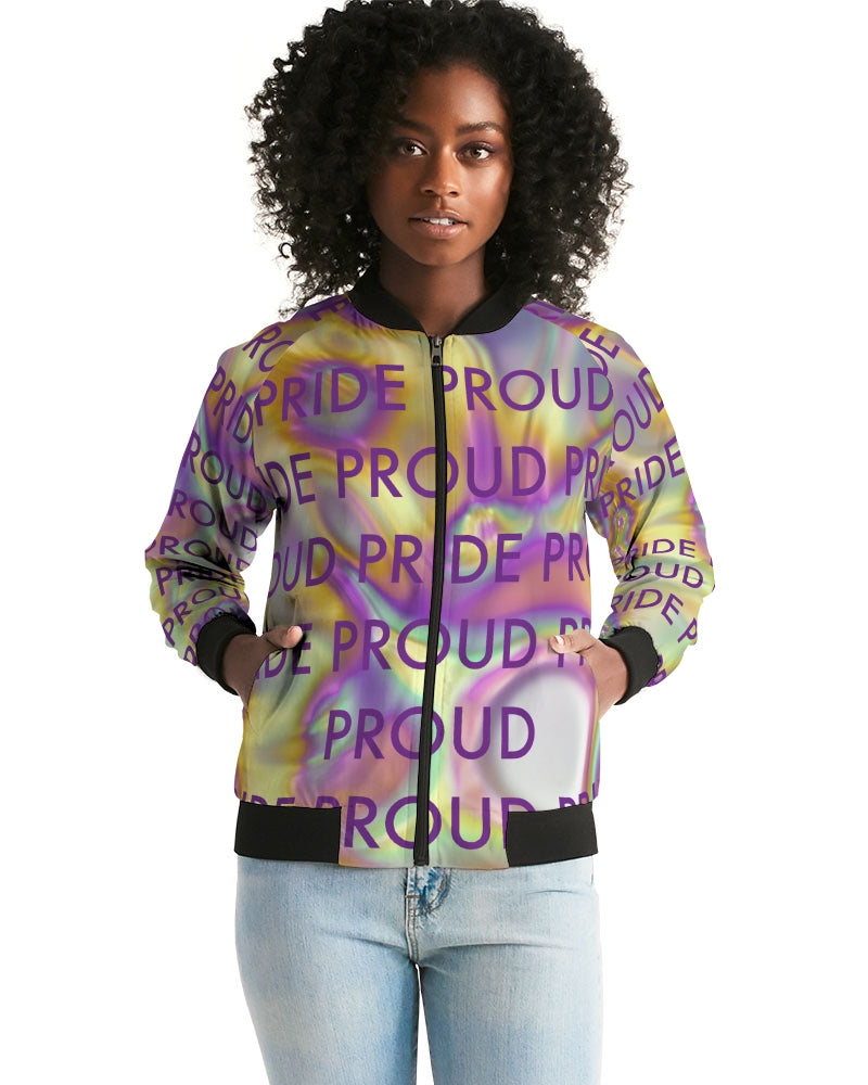 Women's Bomber Jacket-PRIDE PROUD_Too