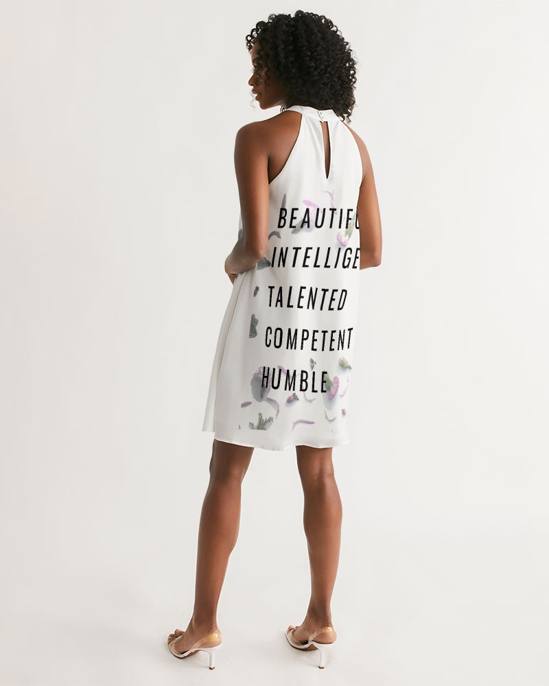 Women's Halter Dress-Beautiful B*%$h