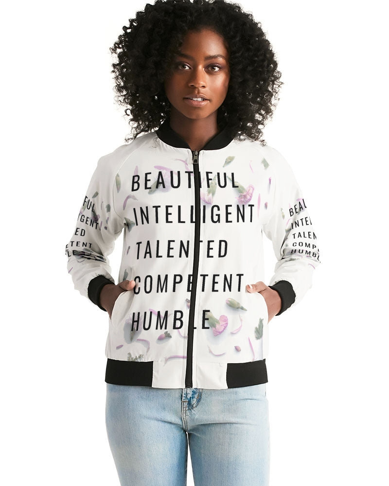 Women's Bomber Jacket-Beautiful B*%$h