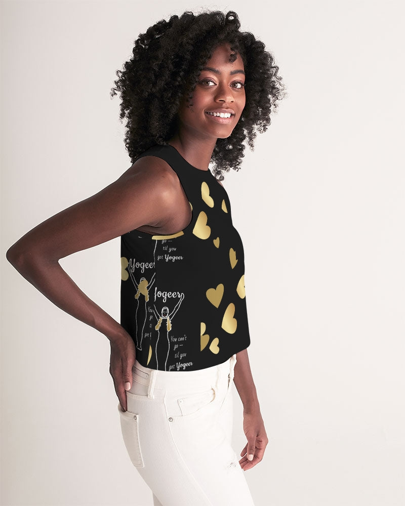 Women's Cropped Tank-Just Your Black Background