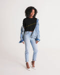 Just Black Background Women's Lounge Cropped Tee