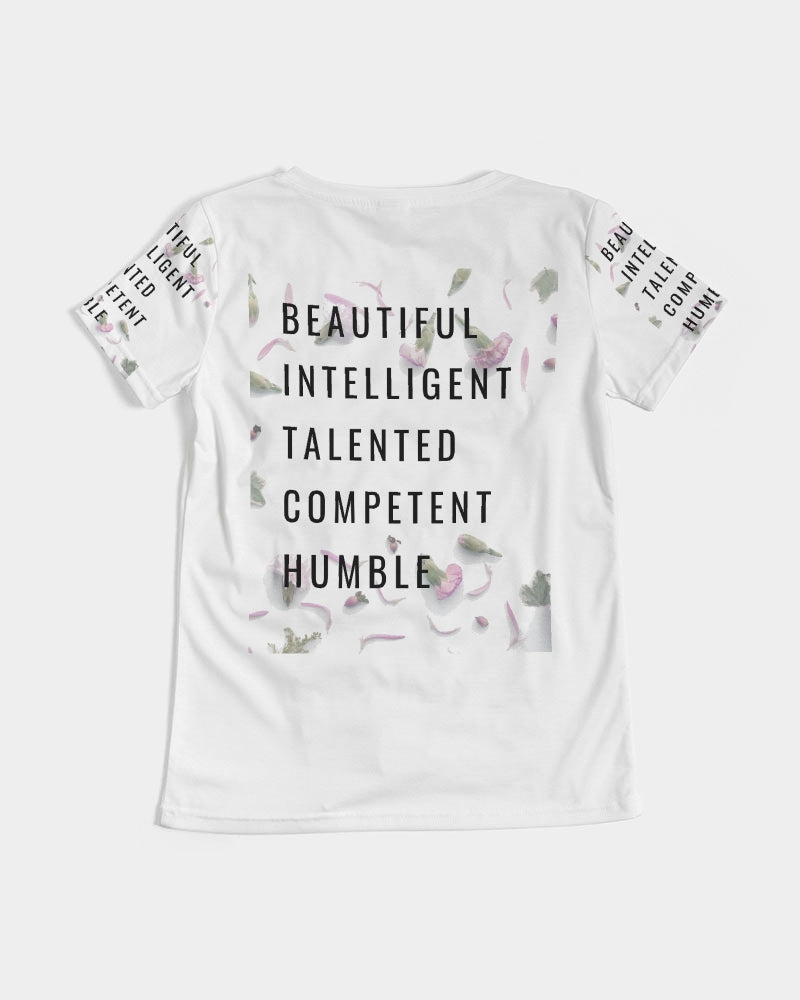 Women's V-Neck Tee-Beautiful B*%$h