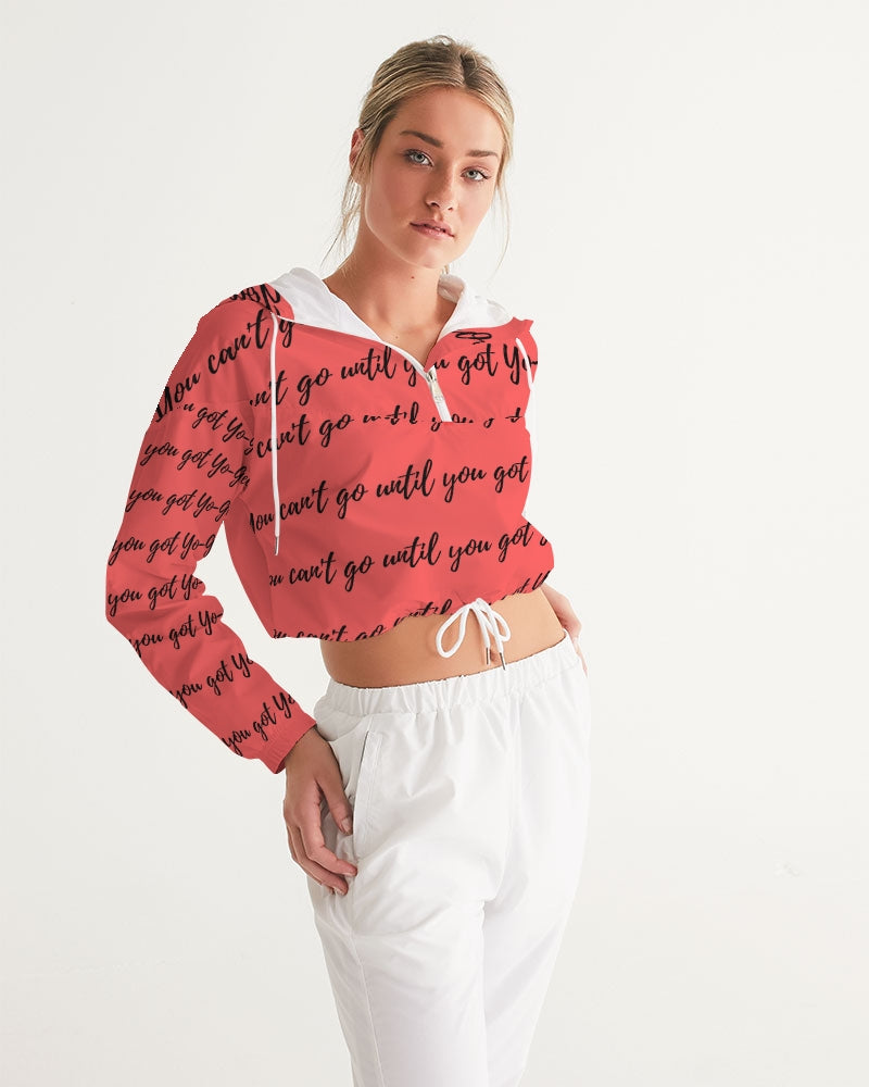 Yo-Geer Women's All-Over Print Cropped Windbreaker