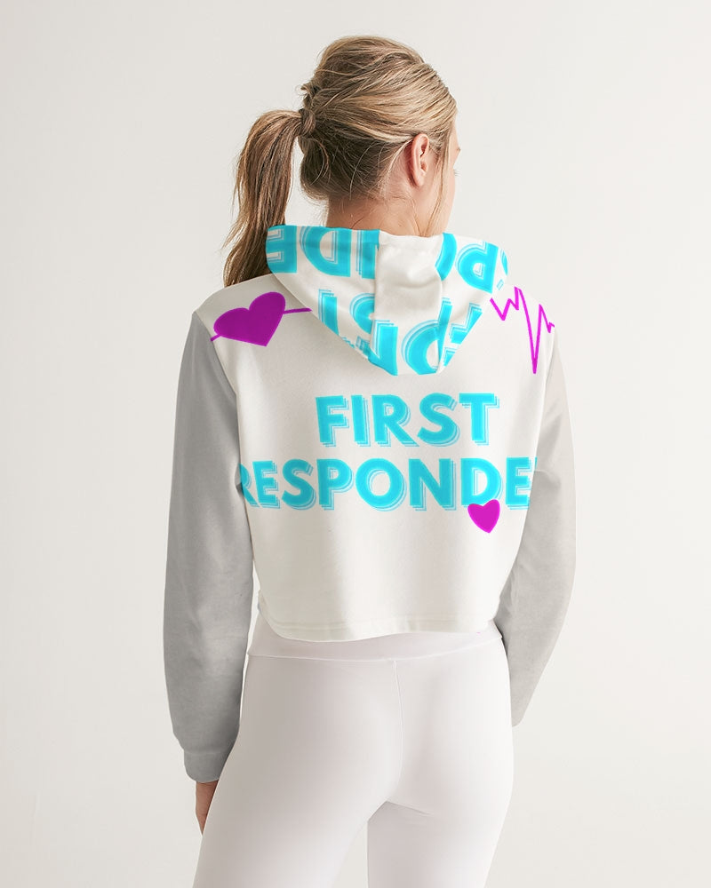 Women's Cropped Hoodie-First Responders