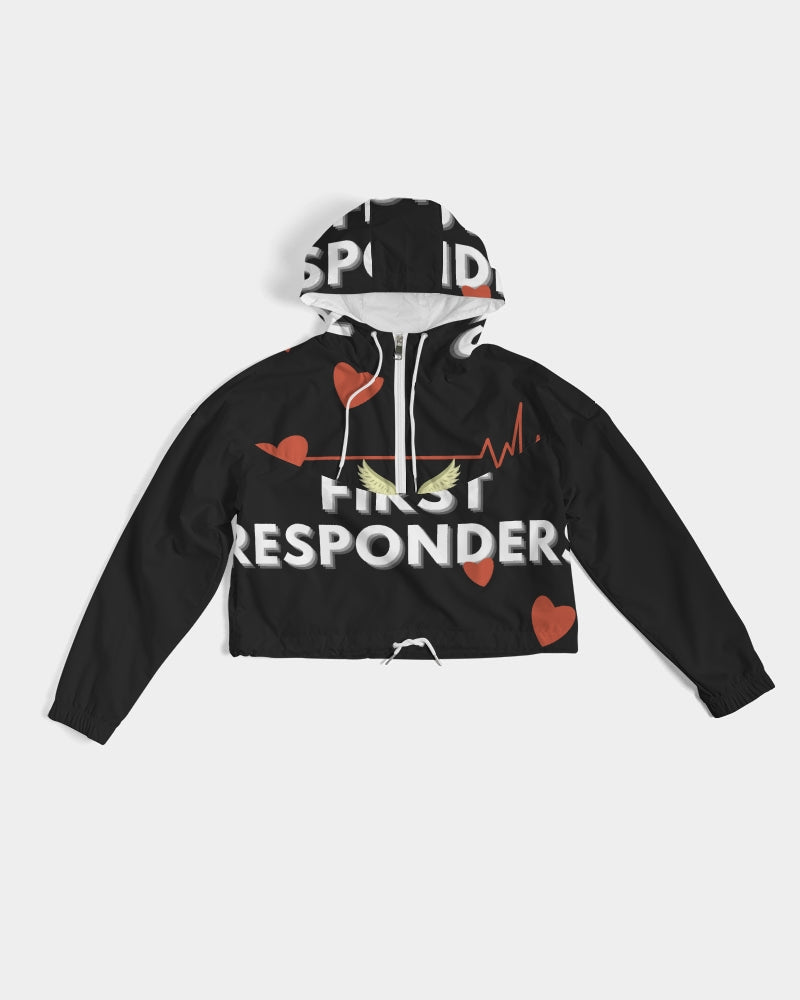 Women's Cropped Windbreaker-First Responders-