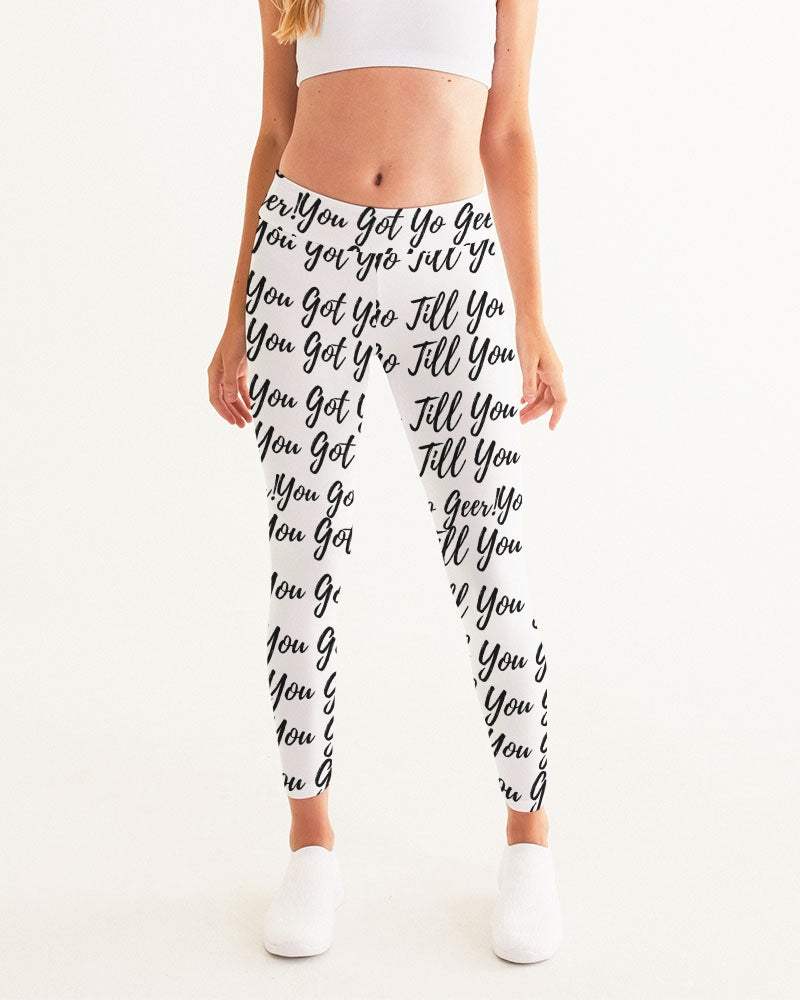 VR LOGO White Women's Yoga Pants