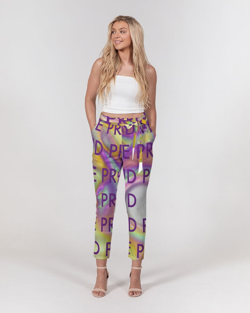Women's Belted Tapered Pants-