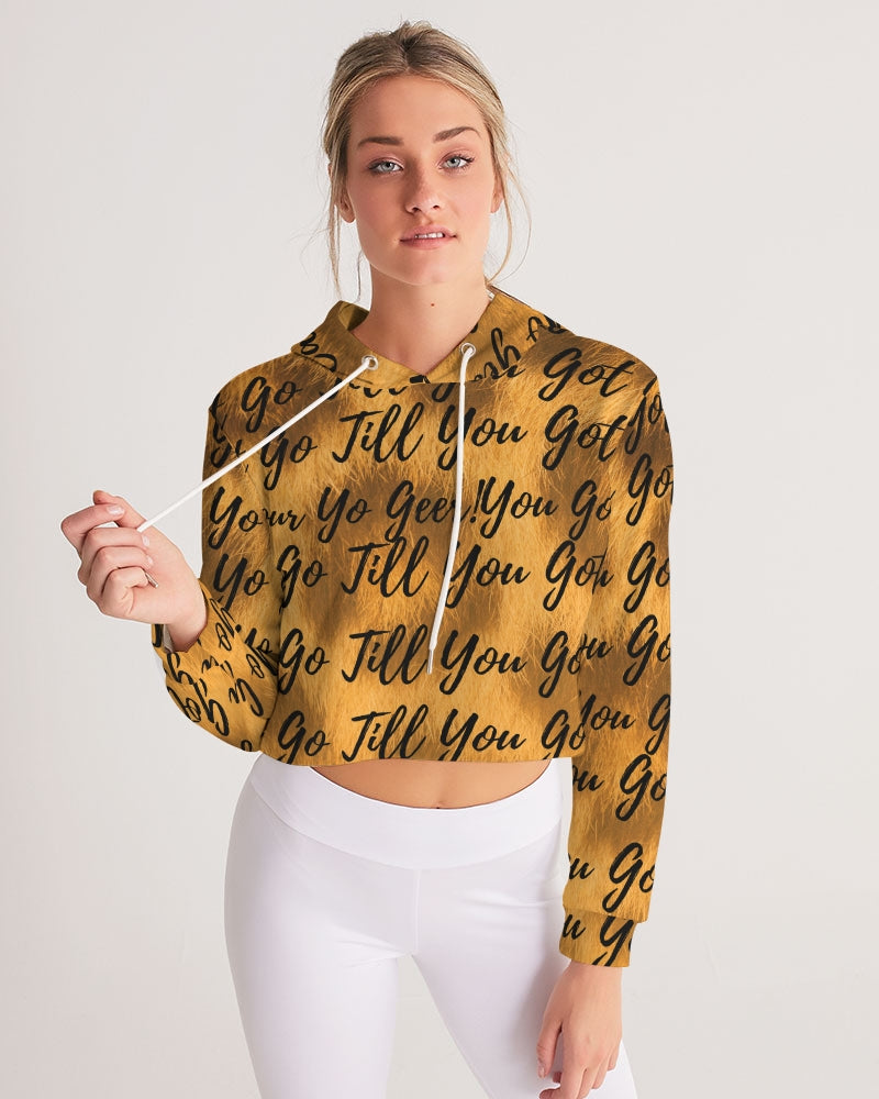 Yo-Cheetah Women's Cropped Hoodie