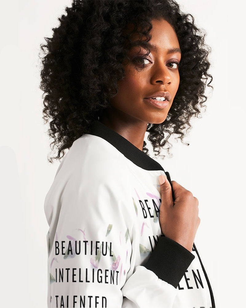 Women's Bomber Jacket-Beautiful B*%$h