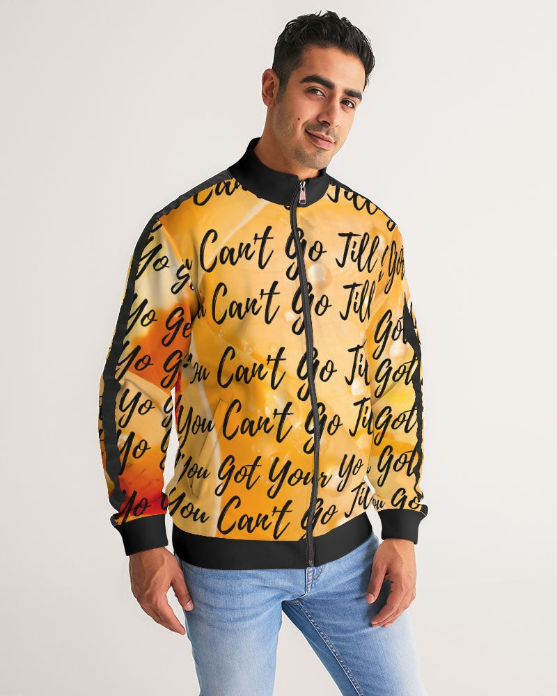 Men's Striped Sleeve Track Jacket- Autumn Geer