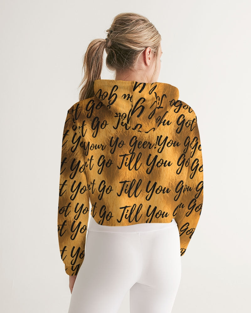 Yo-Cheetah Women's Cropped Hoodie