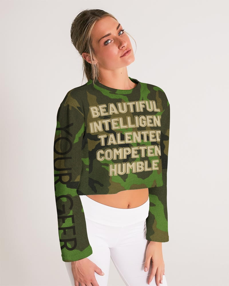 Your Camo Women's All-Over Print Cropped Sweatshirt