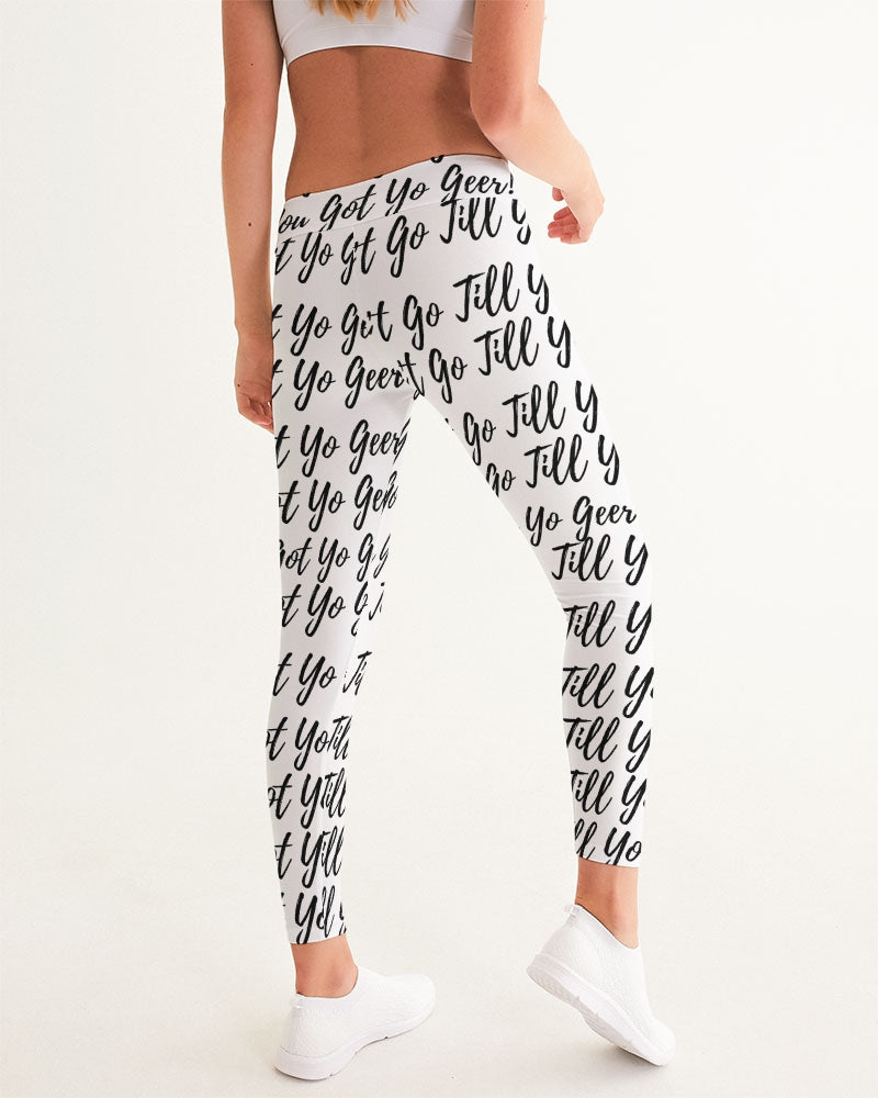 VR LOGO White Women's Yoga Pants