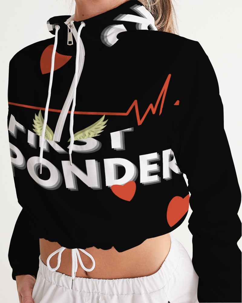 Women's Cropped Windbreaker-First Responders-