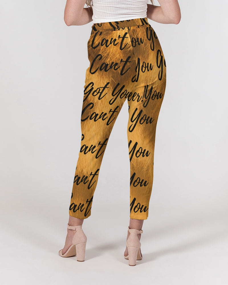 Yo-Cheetah Women's Belted Tapered Pants