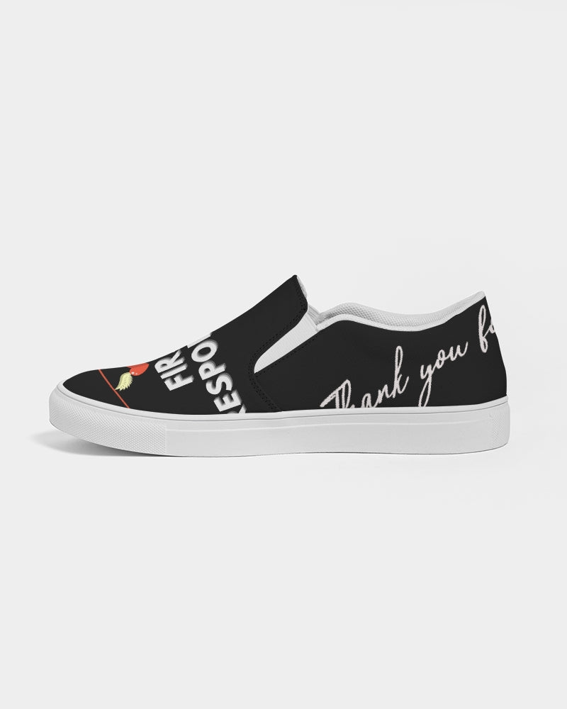 Women's Slip-On Canvas Shoe-Just Black Background