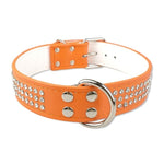 Rhinestone/Leather 1.5inch Wide For Medium Large Dogs