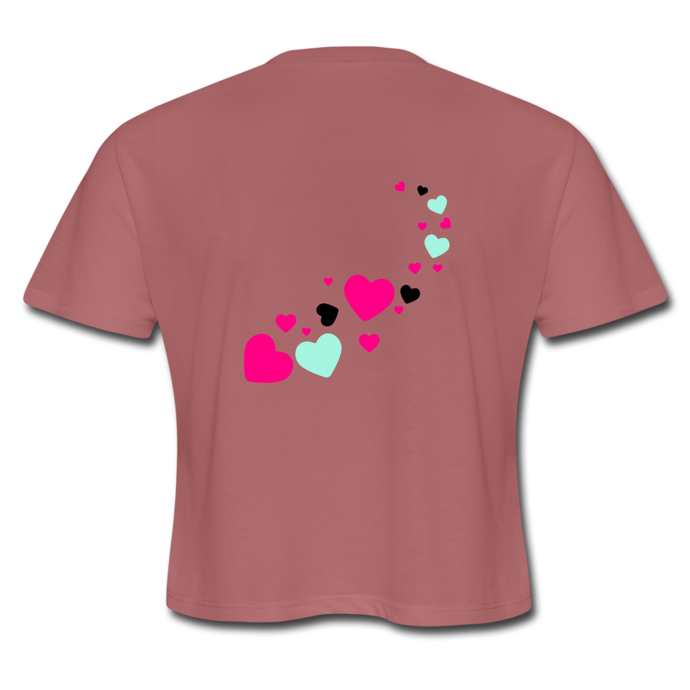 Women's Cropped T-Shirt - mauve